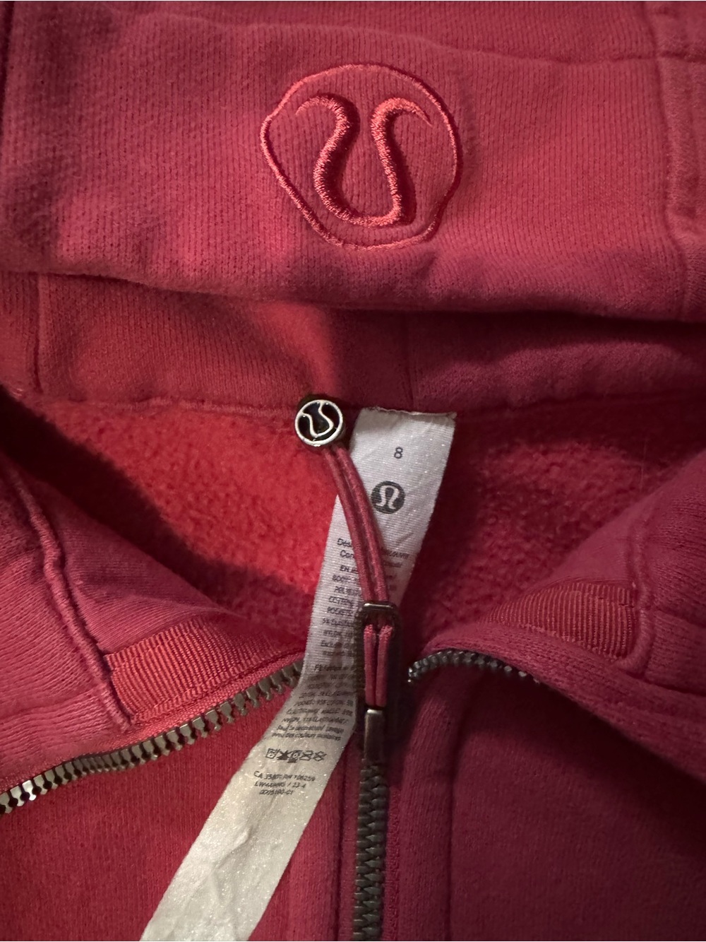 Lululemon Full-Zip Scuba Hoodie - size 8 - Picture 3 of 3